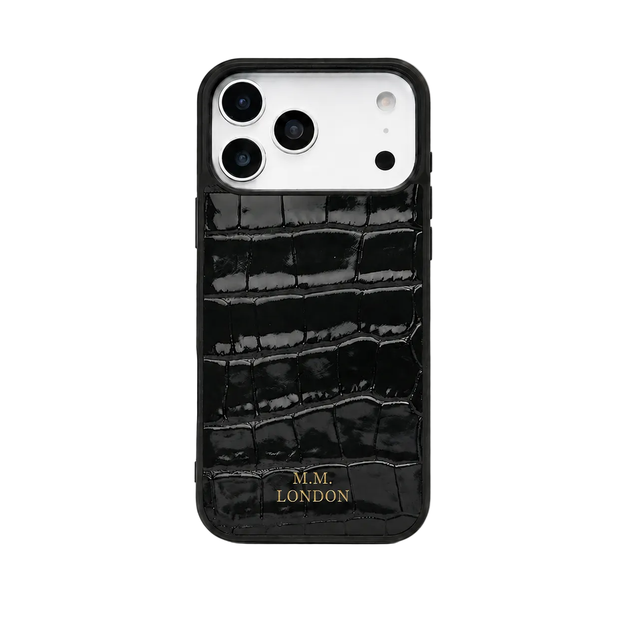 MM London Universal Crocodile Black iPhone Case